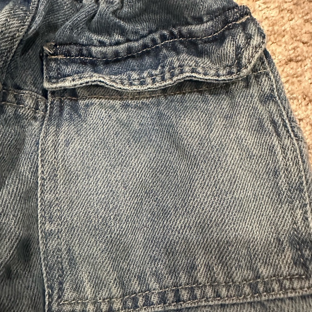 Zara Light Blue Denim Joggers - Picture 9 of 11